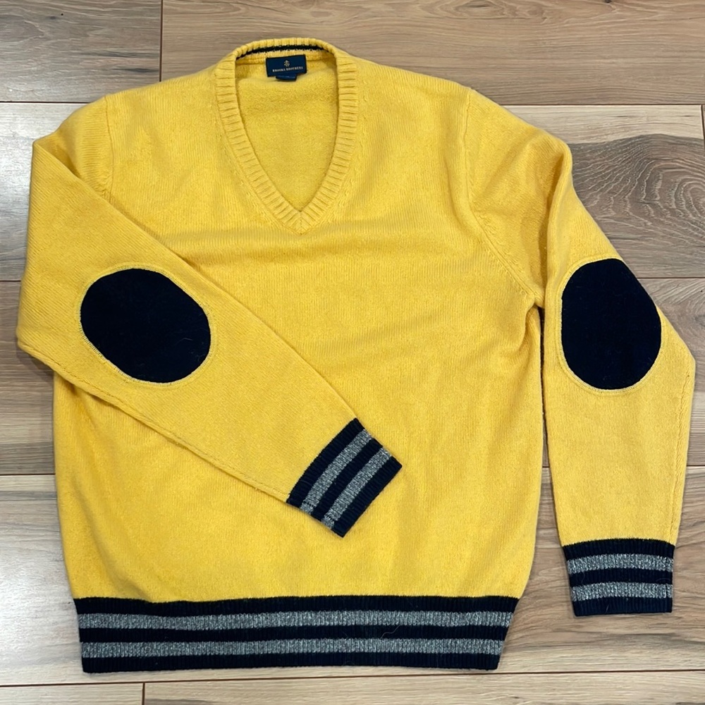 Yellow Brooks Brother’s sweater